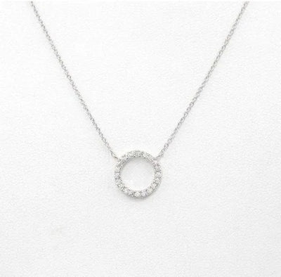 Crystal Circle Pendant Necklace