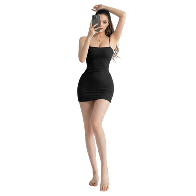 Elegant Sling Sleeveless Short Dress